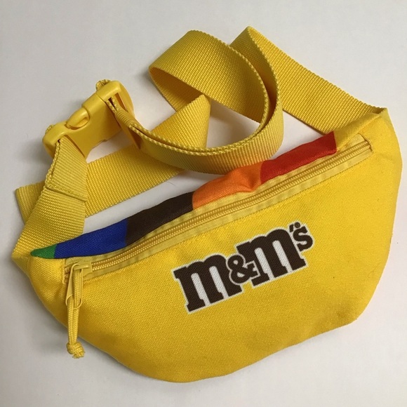 M&M'S Handbags - M&M’s Candy Fanny Pack Sling Belt Purse Yellow Rainbow Adjust Zip Adult Travel